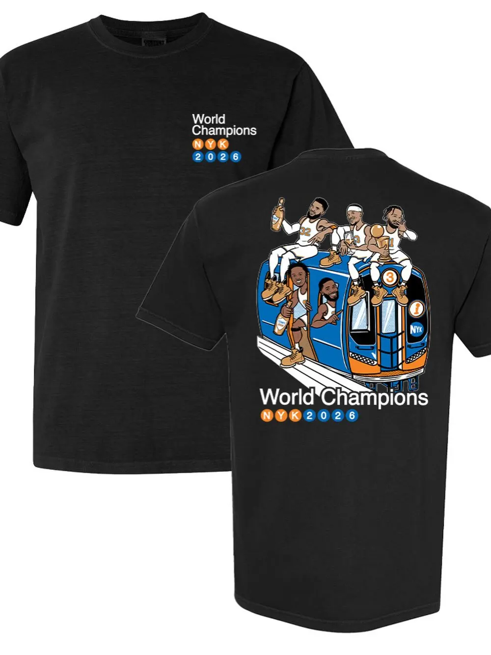 Street Style New York Fashion - New York Subway Basketball Cartoon T-shirt