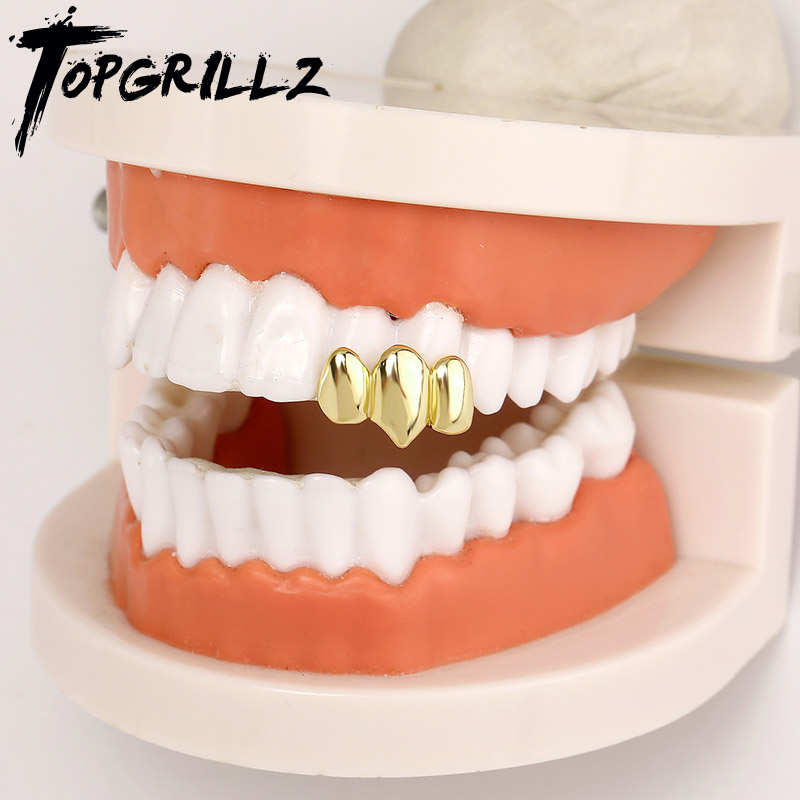 Street Fashion Jewelry - TOPGRILLZ Hip Hop Glanzende Tanden Grillz