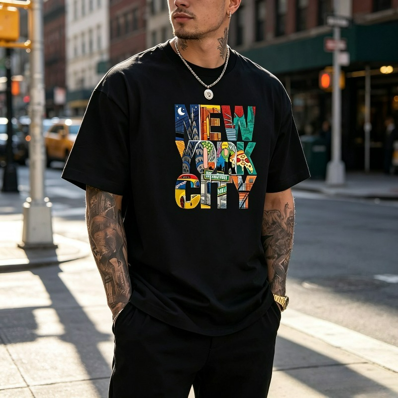 Street Style New York Fashion - NEW YORK CITY Grafisch T-shirt voor