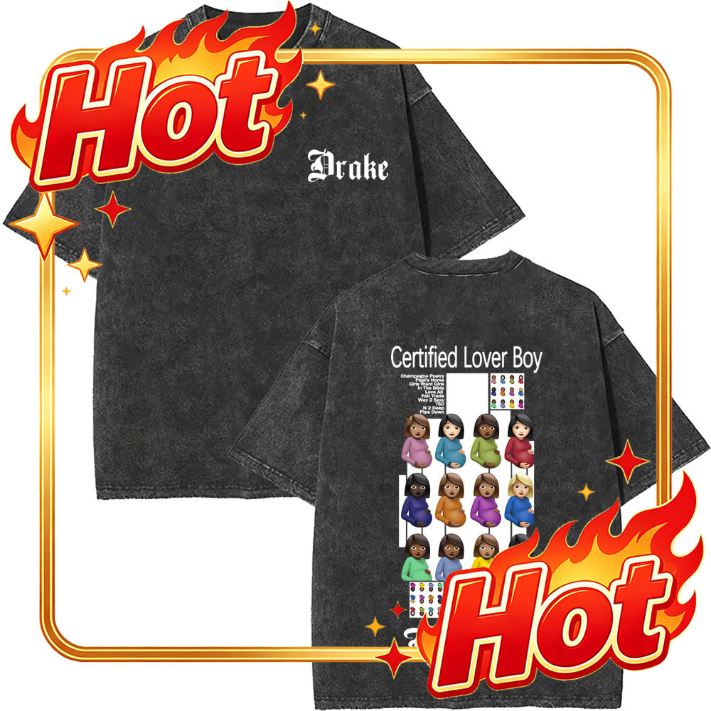 Street Fashion Loverboy - Custom Washed Vintage Rapper Drake Certified