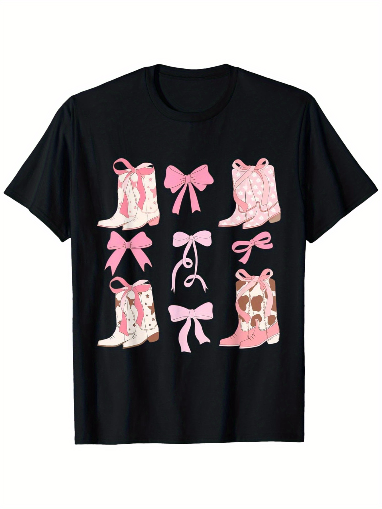 Street Fashion Co - Coquette roze strik koeienlaarzen hoed western