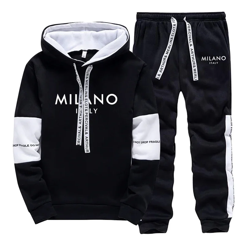 Italy Fashion Street - Comfortabele hoodies voor buiten, sportkleding, herenset/hoodie/broek,