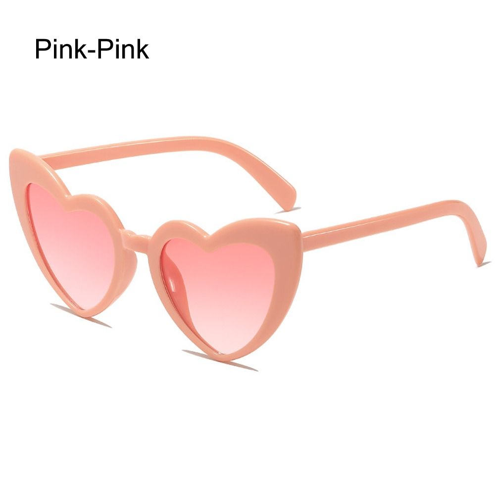 Street Fashion Vintage - UV-bescherming Hartvormige zonnebril Trendy onregelmatige roze