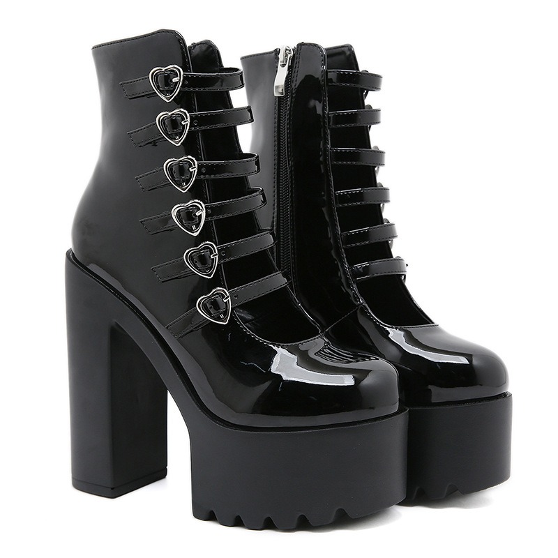 Street Fashion Clothing - Blokhakken Pumps voor Dames Mode Gespbandjes