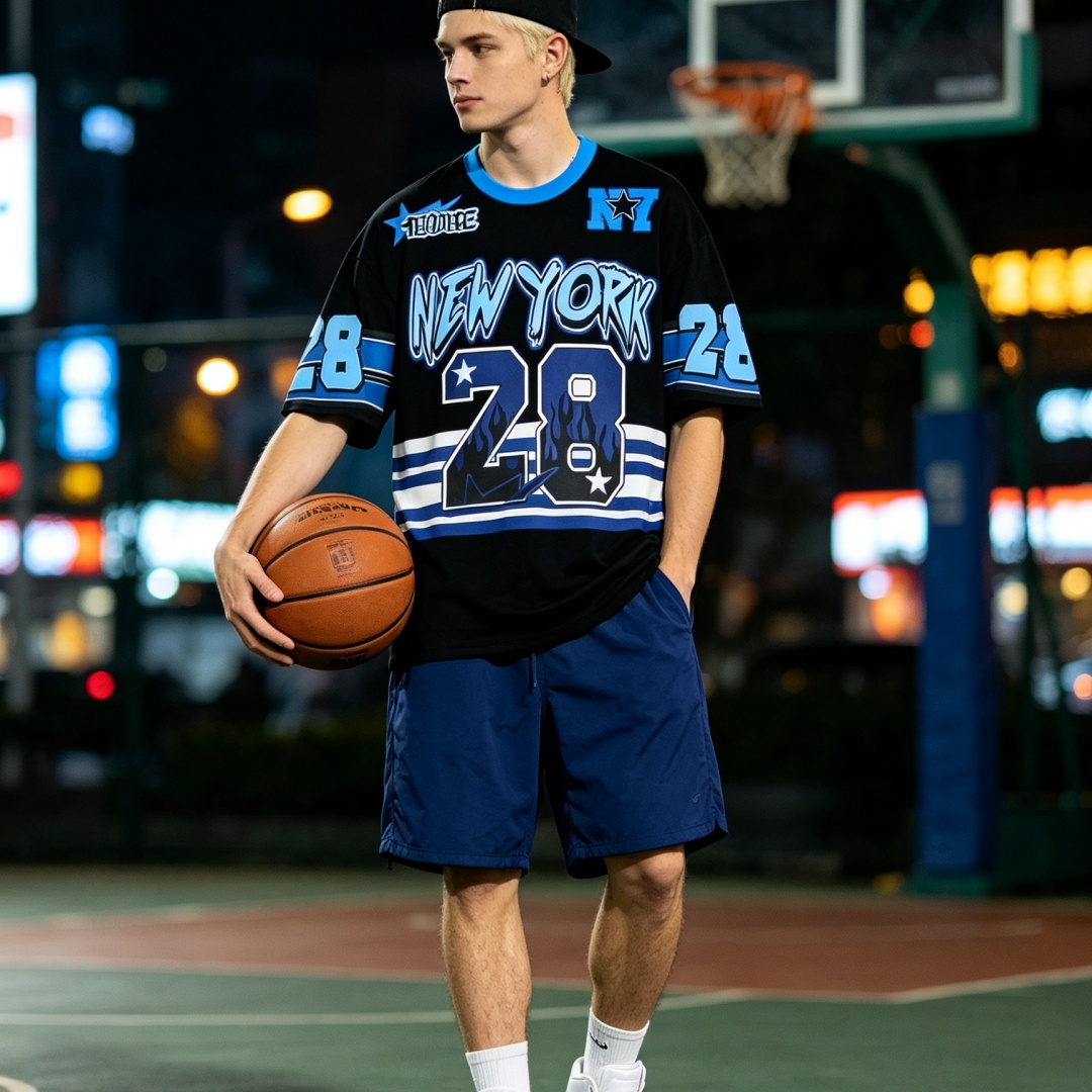 Street Style New York Fashion - Zomer-T-shirt voor heren, New York Letter