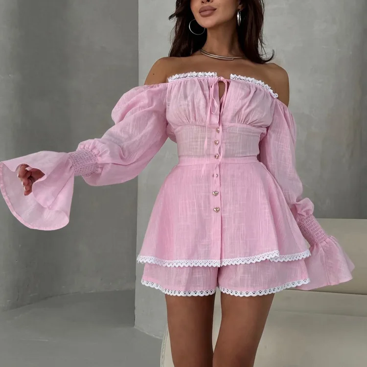 Italy Fashion Street - 2025 Kant Patchwork One Shoulder Halslijn