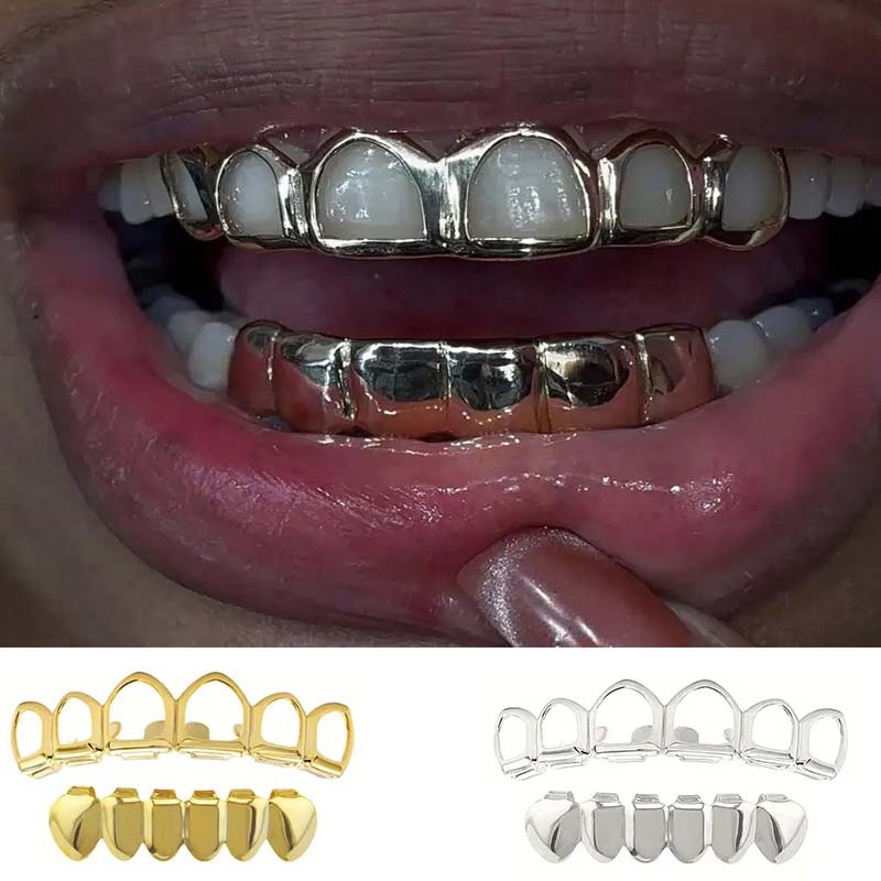 Een set modieuze hiphop-tandor - Street Fashion Jewelry recensie en prijs