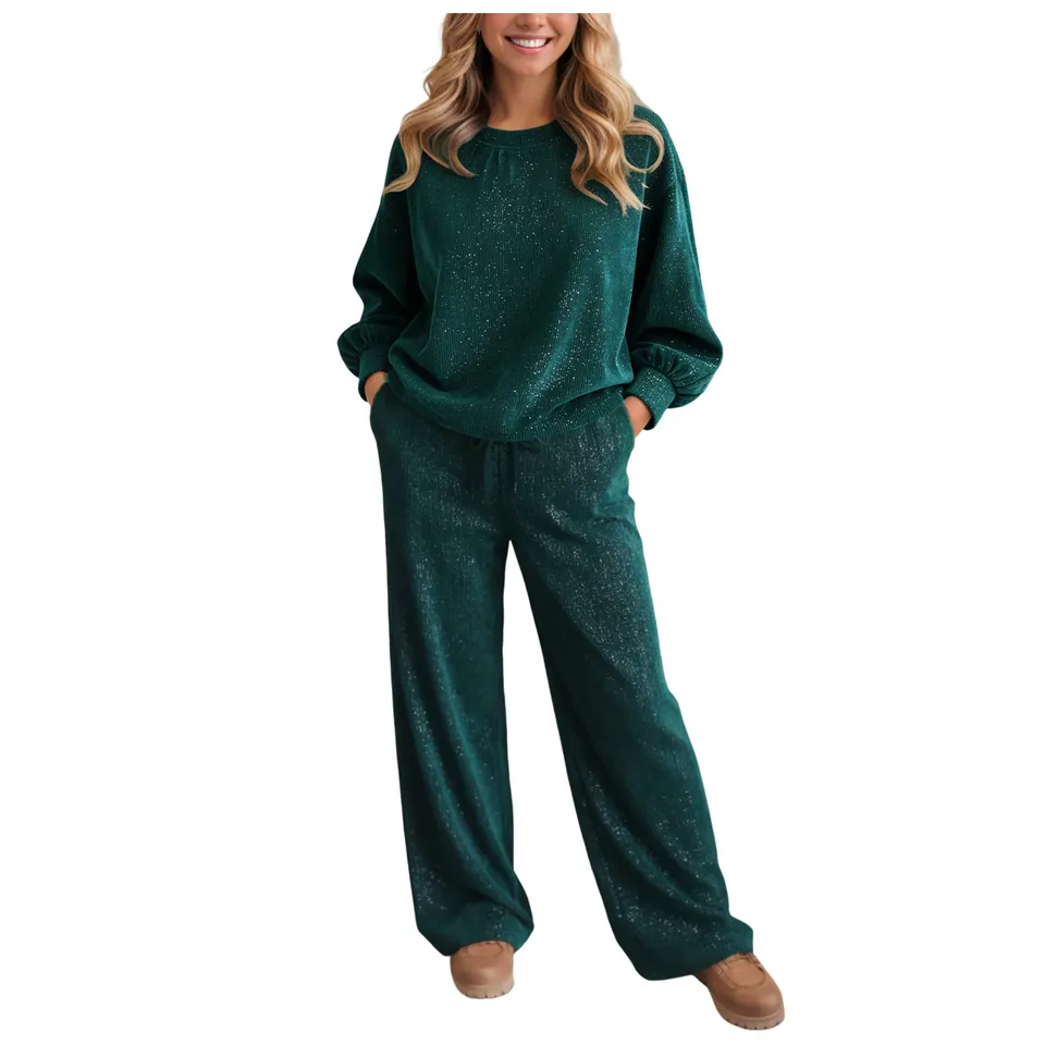 Glanzende 2-delige set voor da - Italy Fashion Street recensie en prijs
