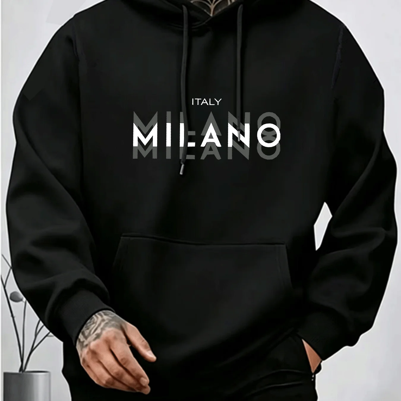 Heren MILANO Hoodie met letter - Street Fashion Milano recensie en prijs