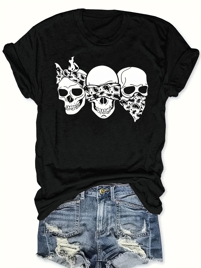 Happy Cartoon Skull T-shirt, l - Italy Fashion Street recensie en prijs