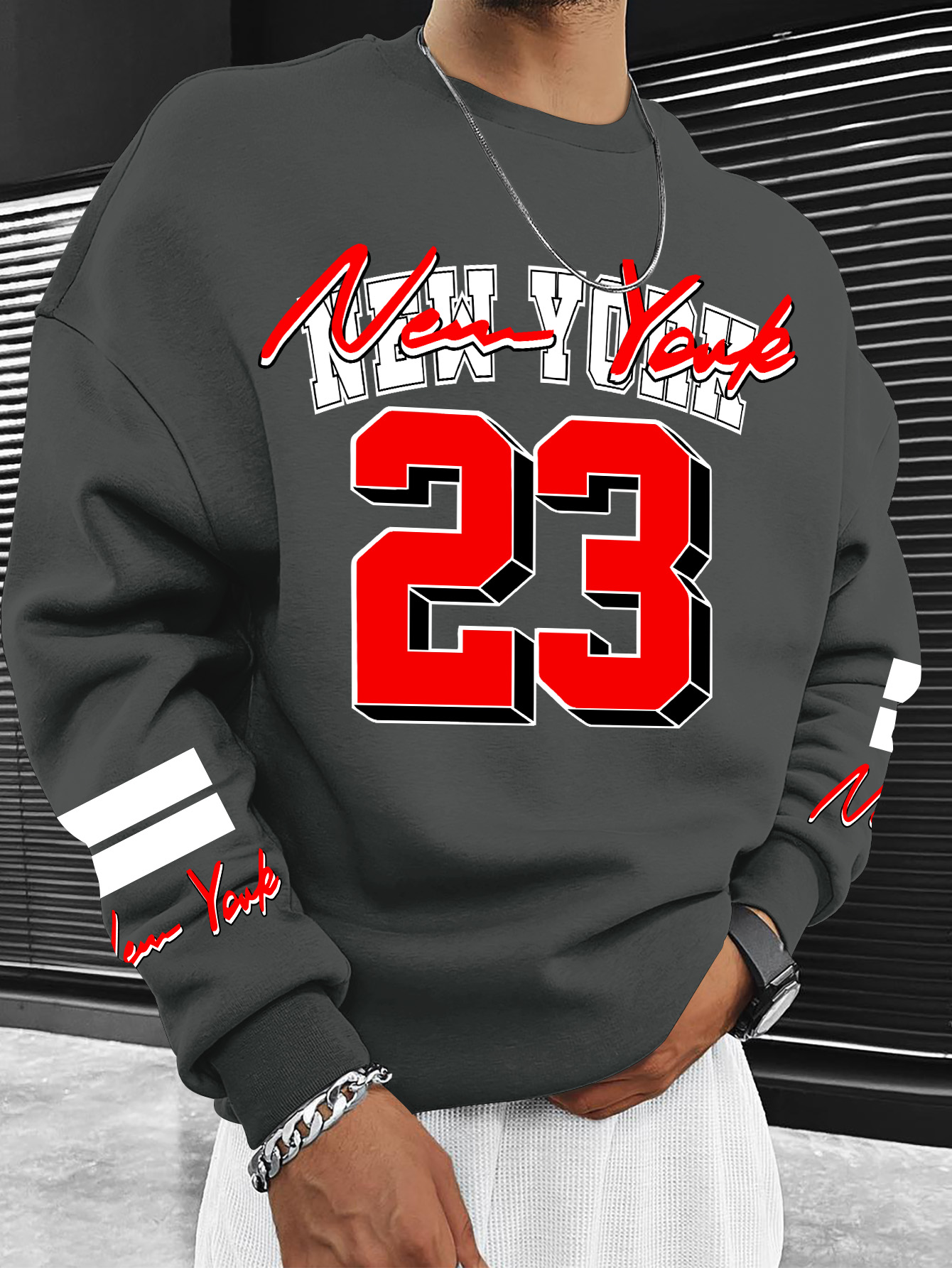 Herensweatshirt, damesmodel, m - Street Style New York Fashion recensie en prijs